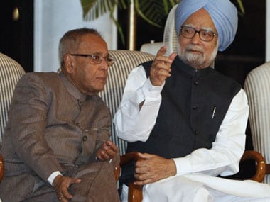 File image of former prime minister of India Manmohan Singh and former president Pranab Mukerjee. Reuters