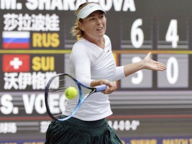 Tianjin Open: Maria Sharapova routs Stefanie Voegele to set up semi-final against Peng Shuai Tianjin Open: Maria Sharapova routs Stefanie Voegele to set up semi-final against Peng Shuai