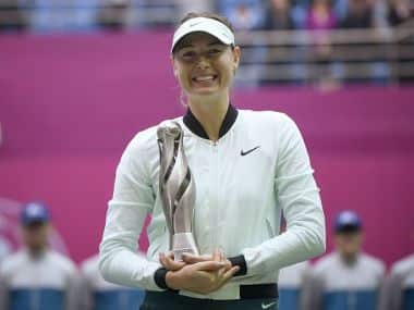 Maria Sharapova holds her Tianjin Open trophy. Getty 