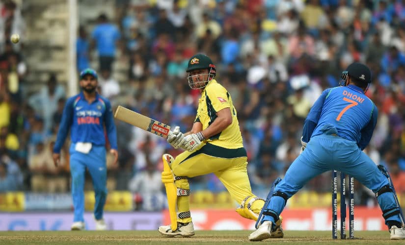 Action between India and Australia in the fifth and final ODI in Nagpur, by which time the series was already won by the hosts, and nothing much left to play for. AFP