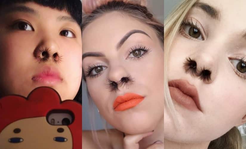 Nose hair extensions. Images from Facebook.