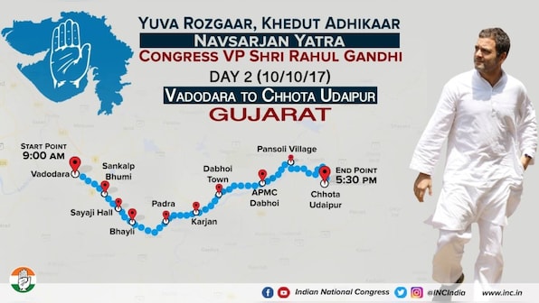 Rahul Gandhi in Gujarat Day 2: Congress V-P continues Navsarjan Yatra, to meet people displaced by Narmada Dam