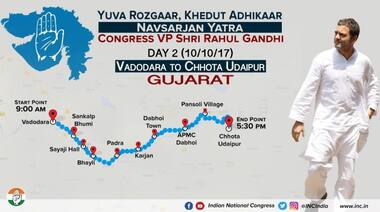 Rahul Gandhi in Gujarat Day 2: Congress V-P continues Navsarjan Yatra, to meet people displaced by Narmada Dam