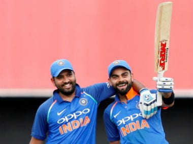 Rohit Sharma (left) follows captain Virat Kohli in ICC ODI batsmen’s rankings. Reuters