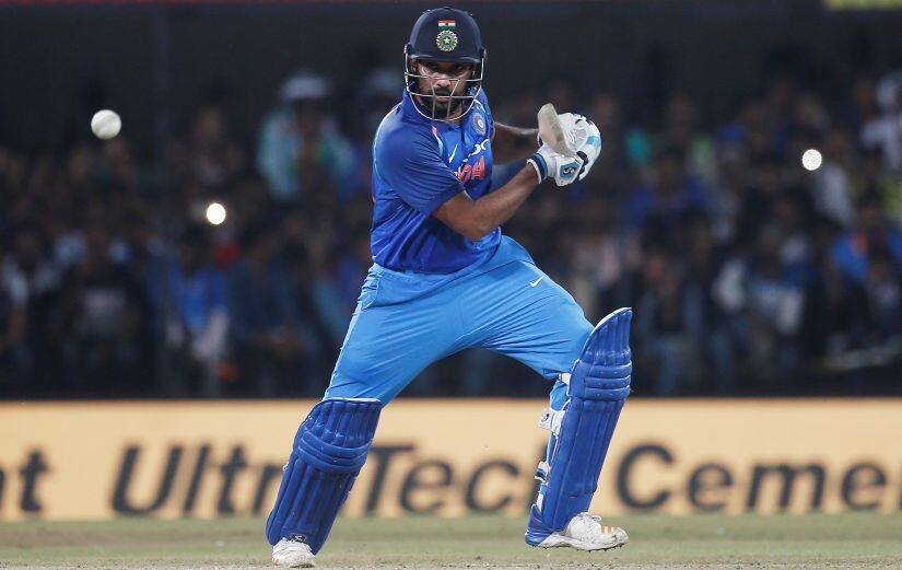 Rohit Sharma plays a shot against Australia during the fifth ODI at Nagpur. Reuters 