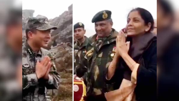 On maiden visit to Nathu La, Nirmala Sitharaman teaches Chinese soldiers how to say 'Namaste'
