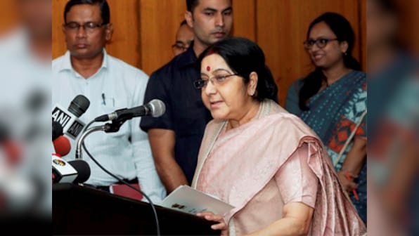 Sushma Swaraj meets Congo deputy PM Leonard She Okitundu, hold bilateral talks aimed at boosting ties