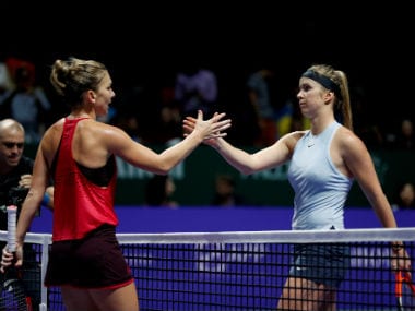WTA Finals: Elina Svitolinas stunning win over World No 1 Simona Halep sends Caroline Garcia into semis