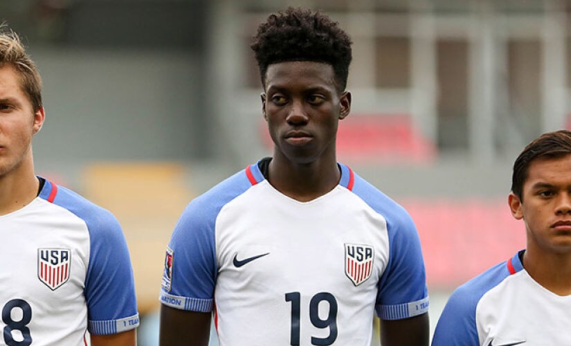 Tim Weah (C) is one of the players to watch out for in the Unites States U-17 team. Image Courtesy: US Soccer