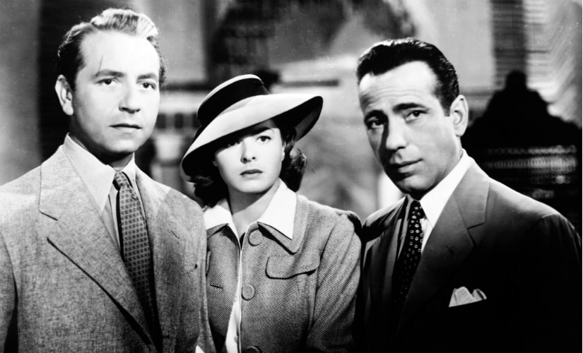 Victor (Paul Henreid), Ilsa (Ingrid Bergman) and Rick (Humphrey Bogart): one of the most famous cinematic love triangles. YouTube