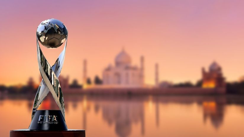 The FIFA U-17 World Cup 2017 trophy. Image courtesy: Twitter