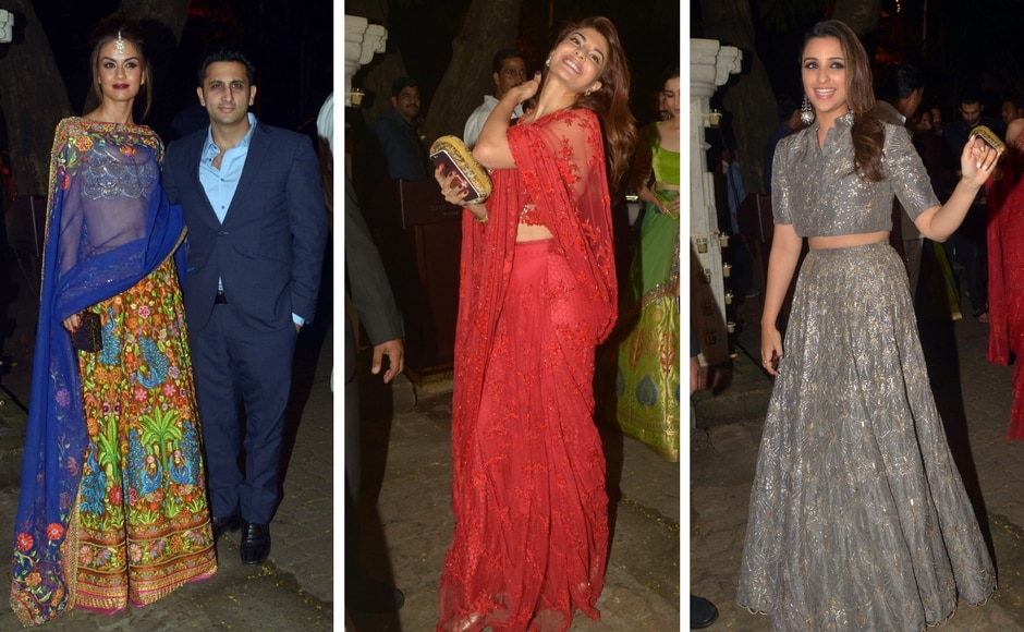 Jacqueline Fernandez and Parineeti Chopra at Sonam Kapoor's Diwali party. Photo: Sachin Gokhale/Firstpost Jacqueline Fernandez and Parineeti Chopra at Sonam Kapoor's Diwali party. Photo: Sachin Gokhale/Firstpost