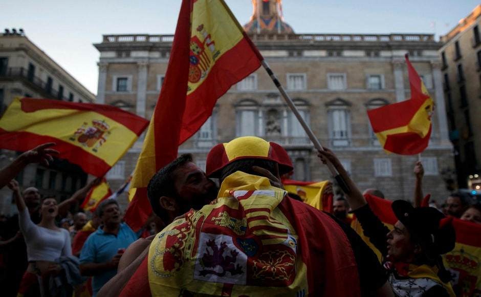 On Friday, Catalan lawmakers passed a motion by 70 votes out of 135 in the secessionist-majority regional parliament, to declare the region of 7.5 million people independent from Spain. AP On Friday, Catalan lawmakers passed a motion by 70 votes out of 135 in the secessionist-majority regional parliament, to declare the region of 7.5 million people independent from Spain. AP