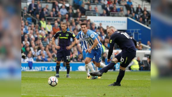 Premier League: Wayne Rooney saves Everton with last gasp penalty against Brighton and Hove Albion