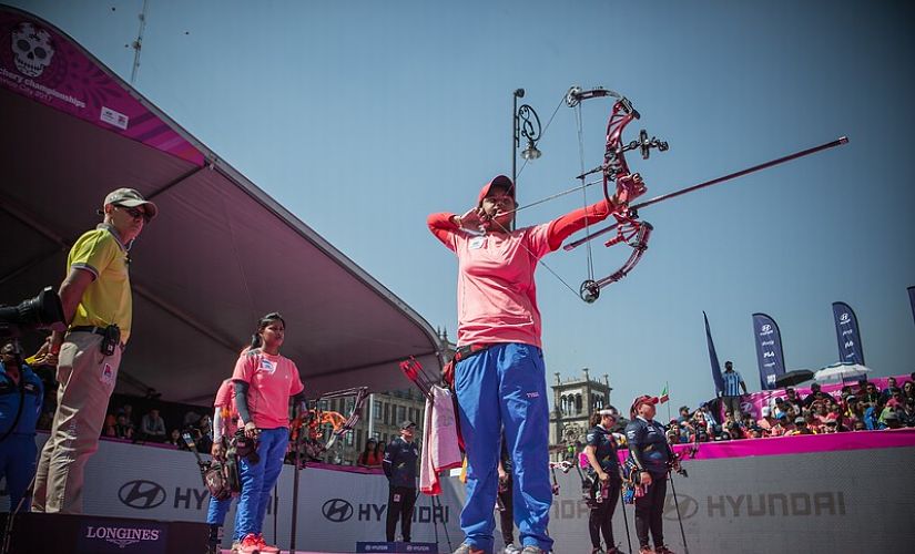 India won the silver in compound team archery section at the World Championships. Image courtesy: World Archery official website