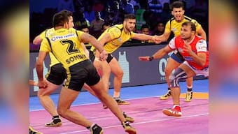 Pro Kabaddi League 2017: Haryana Steelers edge past Telugu Titans; Jaipur Pink Panthers win first game at home