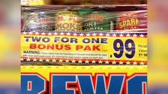 Despite SC ban, Delhi BJP spokesperson distributes firecrackers among children