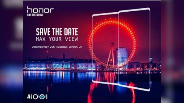 Huawei's Honor send media invites of a bezel-less smartphone release on 5 December in London