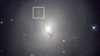 The Kilonova observed by the Hubble Space Telescope. Image: NASA/CXC/E. Troja