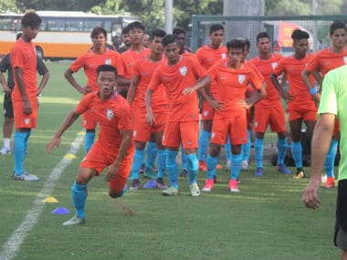 File photo of India U-17 team practising fior the World Cup. Twitter @IndianFootball