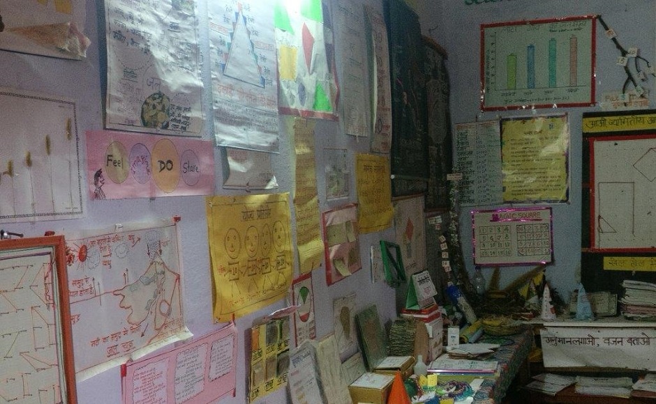 Resources created at upper primary school in Laata. Image credit: S Giridhar