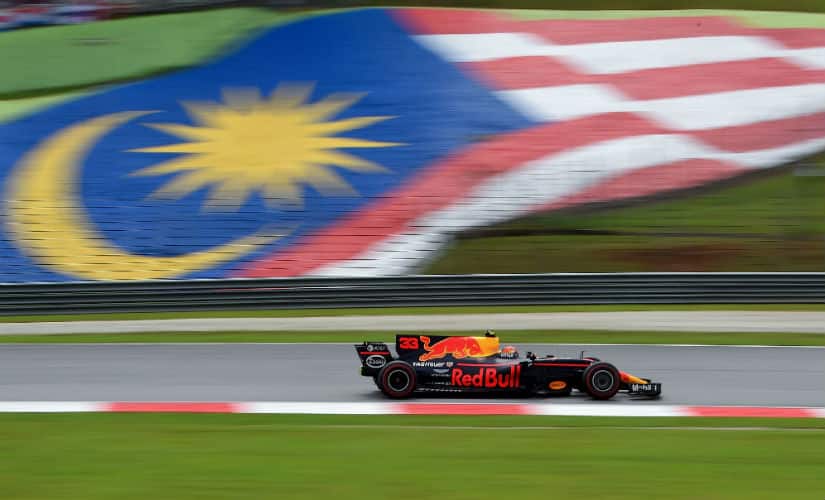 Red Bull’s Max Verstappen drives his car during the Malaysia Grand Prix in Sepang. AFP