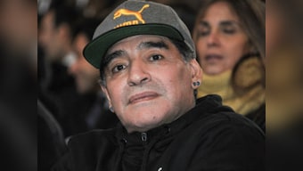 Diego Maradona's new Argentine club Gimnasia y Esgrima make throne for him to sit on pitch-side at games