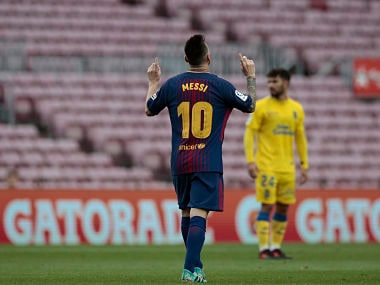 File image of Barcelona's Lionel Messi. AP
