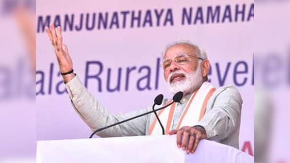 Narendra Modi lampoons Congress in Karnataka, asks which 'hand' reduced Rs 1 of government money to 15 paise