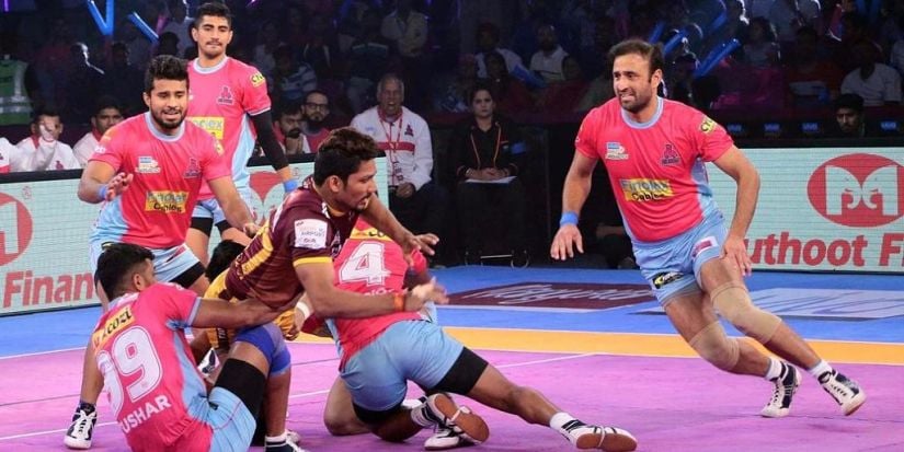 Rishank Devadiga scored the most nmumber of points by an individual player in a single match against Jaipur Pink Panthers. PKL