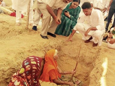 Congress leader Sachin Pilot at the farmers’ protest. Twitter @sachinpilot