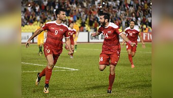 FIFA World Cup 2018 qualifiers: Syria's late penalty in first leg play-offs against Australia keeps Russia hopes alive