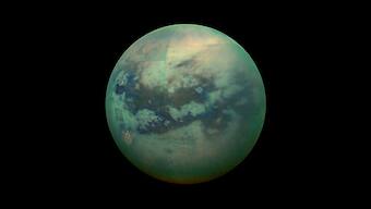 Saturn's largest moon Titan has intense methane rainstorms that create massive floods