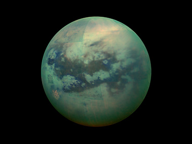Saturn's largest moon Titan has intense methane rainstorms that create massive floods Saturn's largest moon Titan has intense methane rainstorms that create massive floods