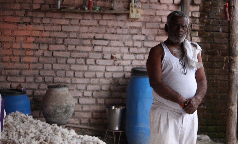 Bahu Saheb Wankhede, owner of a cotton farm where a farmer died from pesticide poisoning. Image courtesy Karthikeyan Hemalatha.
