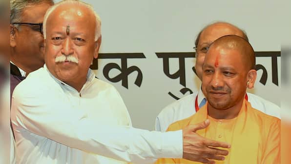 Mohan Bhagwat, Yogi Adityanath share stage at Vedic education awards ceremony in Delhi