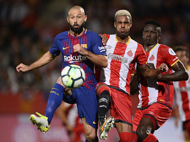 La Liga: Barcelona's Javier Mascherano to be out of action for a month with thigh injury La Liga: Barcelona's Javier Mascherano to be out of action for a month with thigh injury