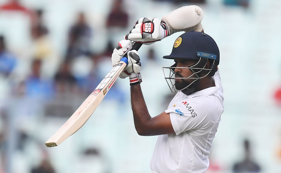 Sri Lanka lost both their openers quickly but Lahiru Thirimanne made sure his team doesn't lose their way. He took his time in the middle to settle and then played his shots. AFP Sri Lanka lost both their openers quickly but Lahiru Thirimanne made sure his team doesn't lose their way. He took his time in the middle to settle and then played his shots. AFP
