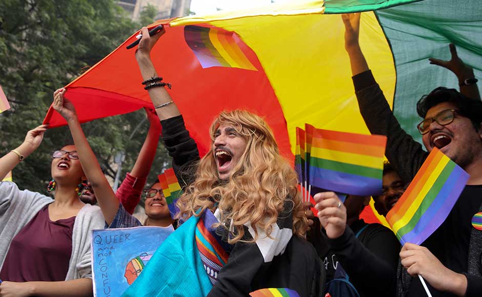 Hundreds march in New Delhi for gay rights at 10th Queer Pride march ...