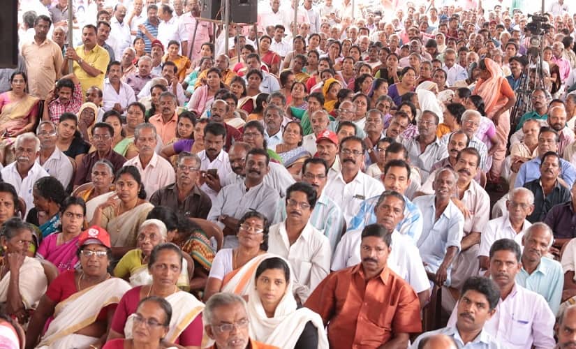 Rahul Gandhi. Ramesh Chennithala addressing a rally during his Padayorukkam road-show. Firstpost/ Ashraf Padanna