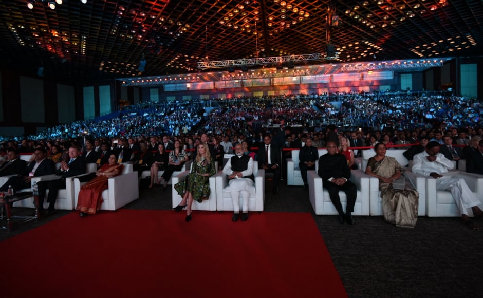 The three-day event, which is co-hosted by India and the United States, is the world's largest gathering of young entrepreneurs. Twitter@NarendraModi The three-day event, which is co-hosted by India and the United States, is the world's largest gathering of young entrepreneurs. Twitter@NarendraModi