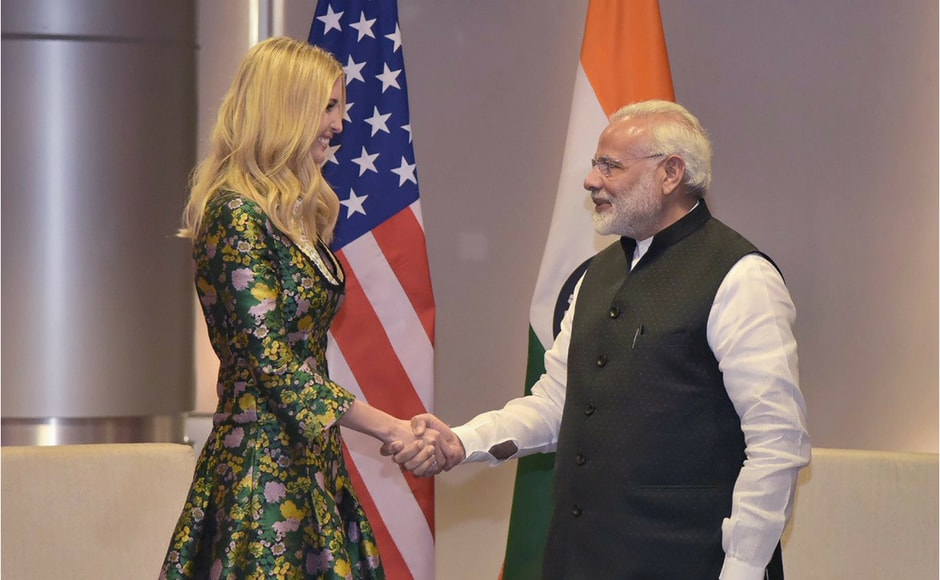 Invoking the theme of the summit ‘Women First, Prosperity for All’, both the leaders highlighted the contribution of women entrepreneurs in the economy. PTI Invoking the theme of the summit ‘Women First, Prosperity for All’, both the leaders highlighted the contribution of women entrepreneurs in the economy. PTI