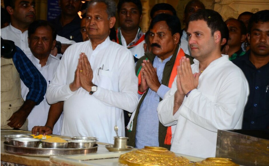 The Gandhi scion raised a few eyebrows as his name was registered as a 'non-Hindu' in the temple. Image procured by Darshan Desai The Gandhi scion raised a few eyebrows as his name was registered as a 'non-Hindu' in the temple. Image procured by Darshan Desai
