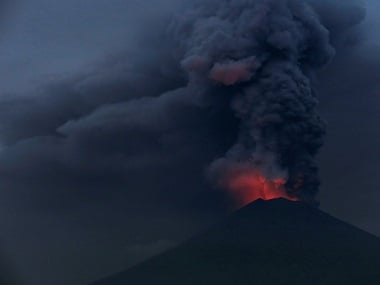 Mount Agung volcano erupts in Indonesia’s Bali, disrupts aviation operations briefly; adjoining areas experience thick ash fall