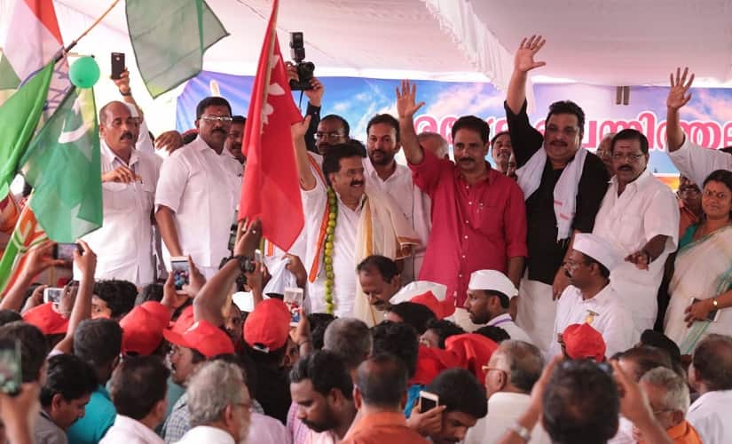 Rahul Gandhi. Ramesh Chennithala addressing a rally during his Padayorukkam road-show. Firstpost/ Ashraf Padanna
