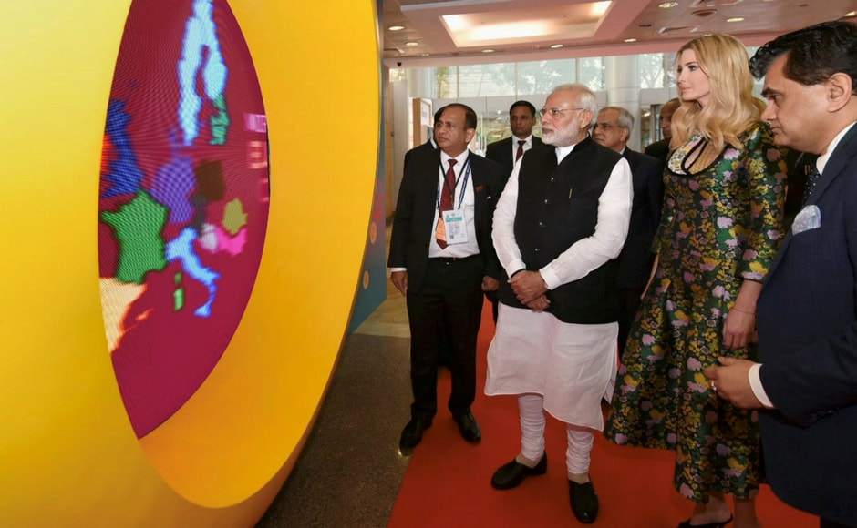 Ivanka Trump said that the summit was a symbol of strengthened friendship between the growing economic and security partnership between the two countries. Modi and Ivanka also visited a virtual exhibition at the Global Entrepreneurship Summit. PTI Ivanka Trump said that the summit was a symbol of strengthened friendship between the growing economic and security partnership between the two countries. Modi and Ivanka also visited a virtual exhibition at the Global Entrepreneurship Summit. PTI