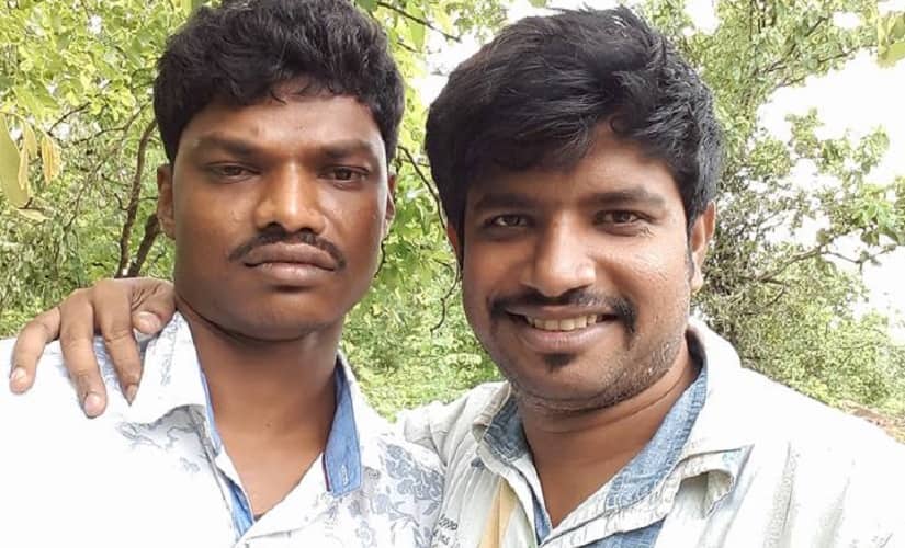 Lingaram Kodapi and Prabhat Singh, who were allegedly jailed under false charges after not being recognised as journalists by the police. Image courtesy Avdhesh Mallick