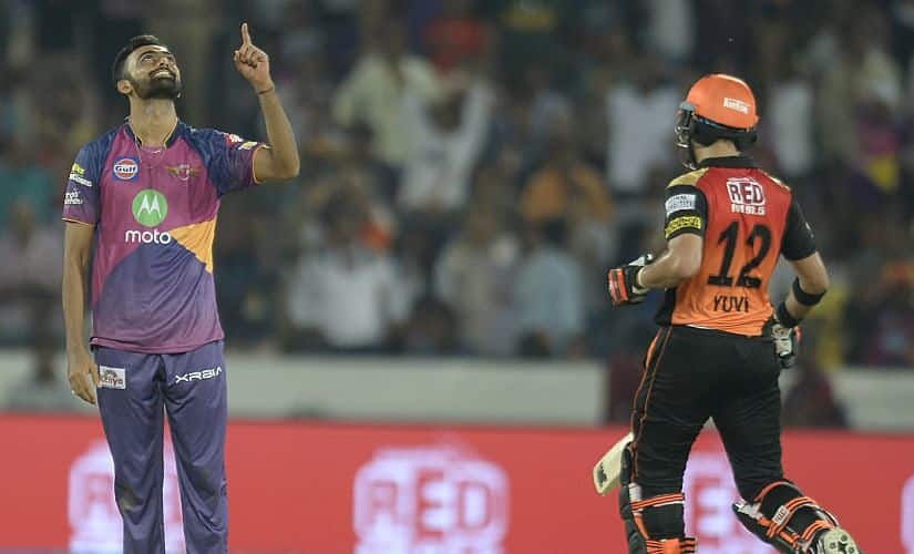 Unadkat picked a five-for in an IPL fixture against Sunrisers Hyderabad, including a last over hat-trick. AFP