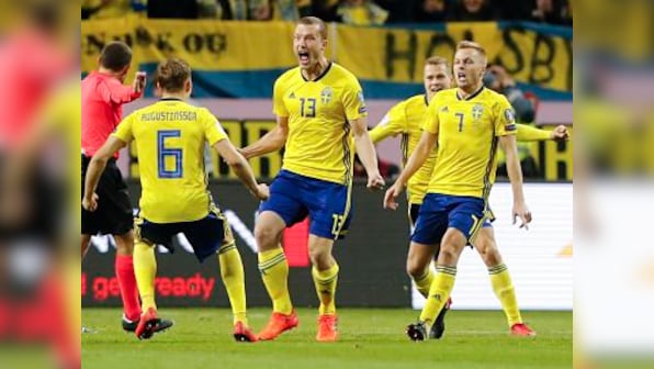 FIFA World Cup 2018 qualifiers: Italy on brink of elimination after Sweden clinch win in play-off's first leg