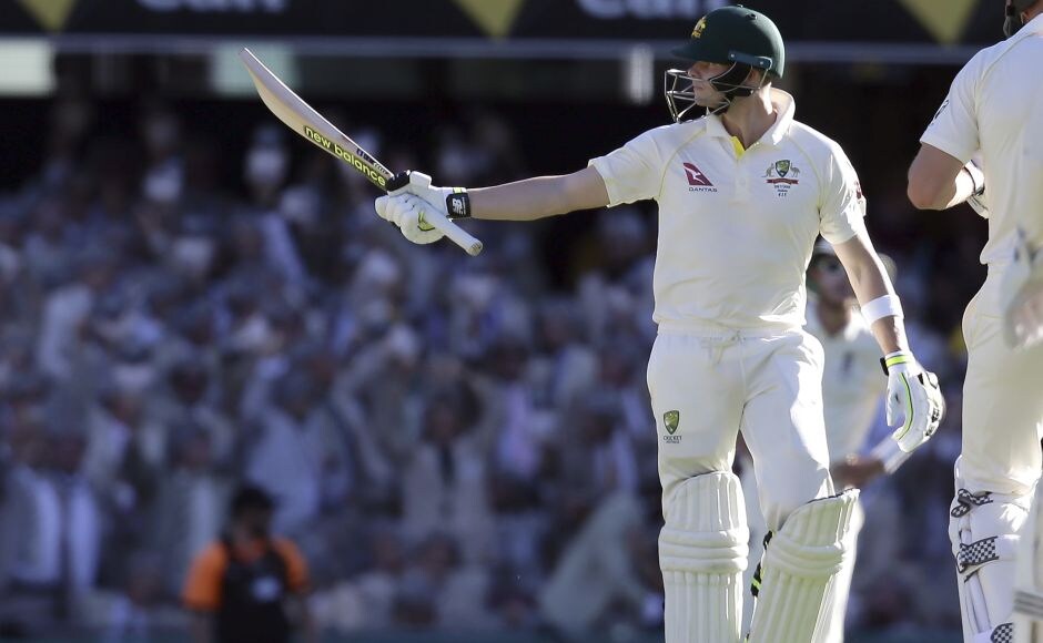 Steve Smith then led Australia's rescue mission in Brisbane with a battling unbeaten 64 runs. AP Steve Smith then led Australia's rescue mission in Brisbane with a battling unbeaten 64 runs. AP